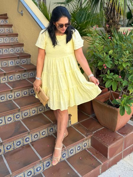 The cutest yellow dress! I am obsessed with this see through ballet flat trend. I’ve linked my exact look as well as some looks for less on Amazon! 

#LTKstyletip #LTKSeasonal #LTKmidsize