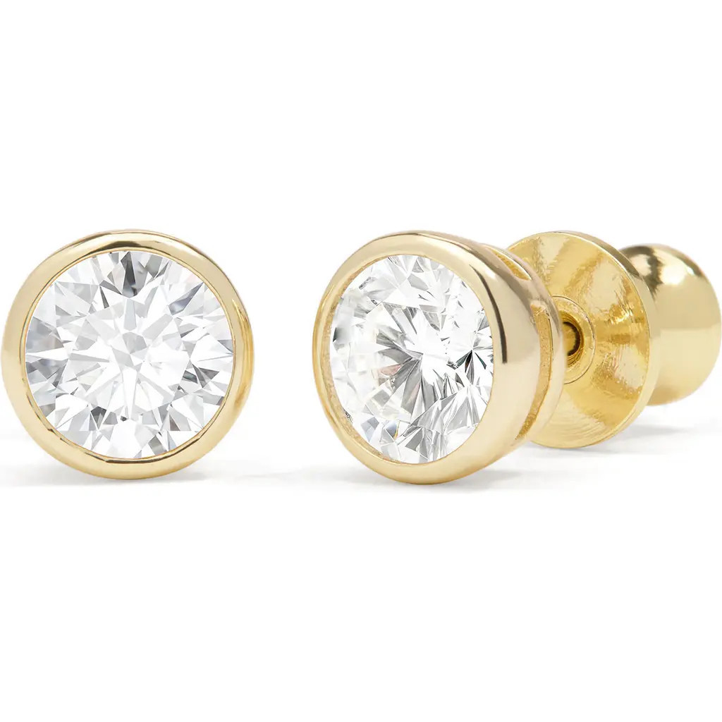 Melinda Maria Baroness Cubic Zirconia Stud Earrings in Gold-White at Nordstrom | Nordstrom