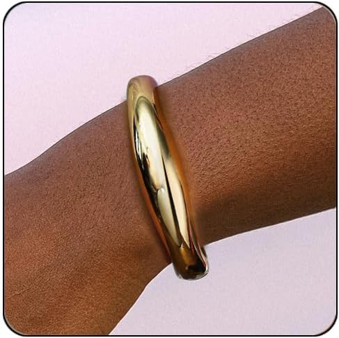 Elegance 11 designs Gold Cuff Bangle Bracelets For Women Trendy Hinged Cuff Open Wide Chunky Gold... | Amazon (US)