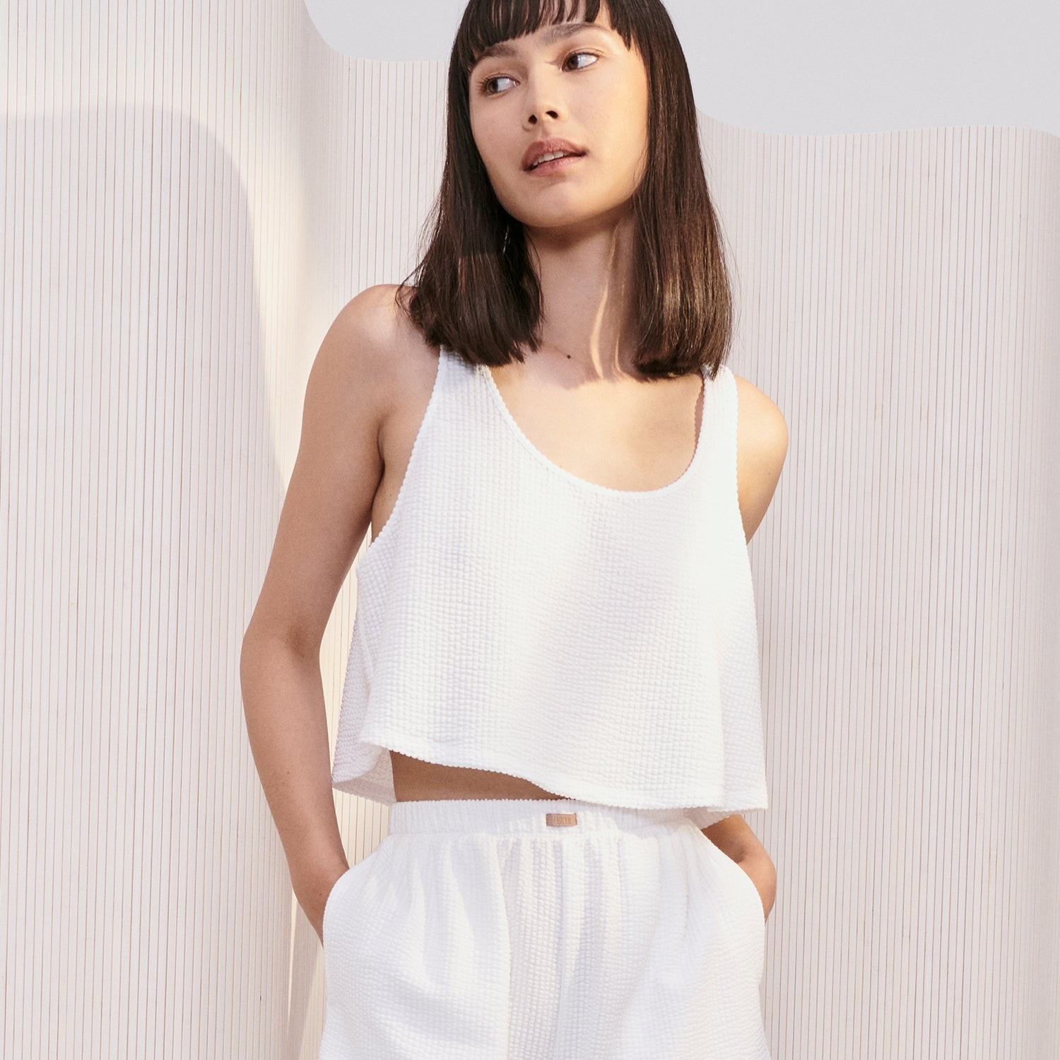 Organic Cotton Seersucker Tank | Lunya