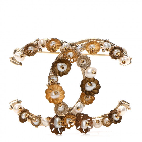 CHANEL

Pearl Camelia CC Brooch Gold | Fashionphile