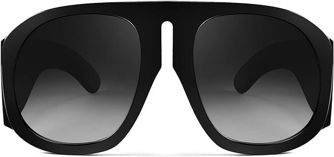 FEISEDY Retro Trendy Avaitor Sunglasses for Women Men Oversized Vintage 70s 80s Sunglasses Flat T... | Amazon (US)