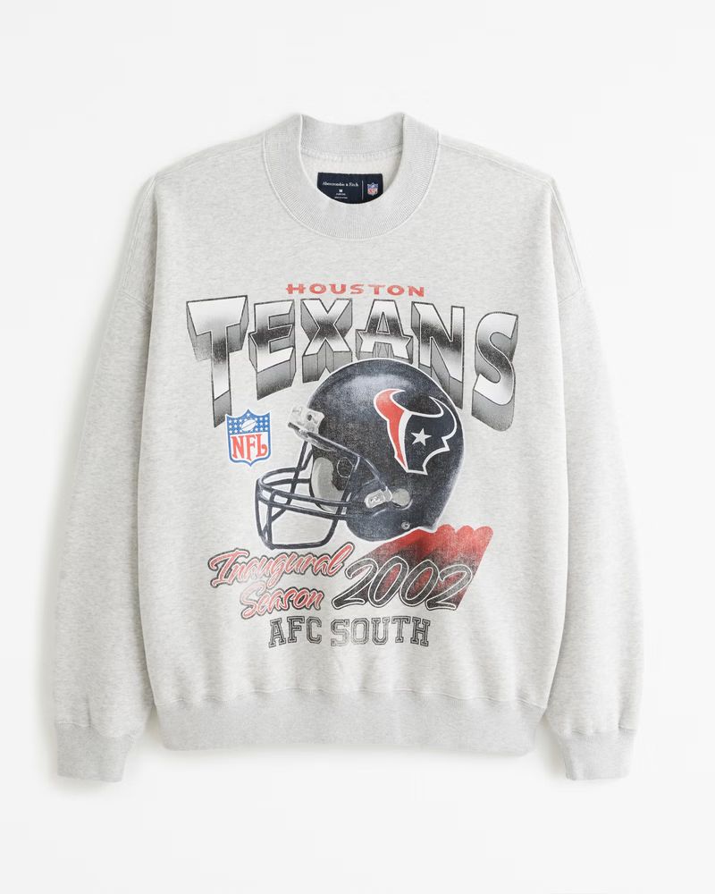 Gender Inclusive Houston Texans Graphic Crew Sweatshirt | Gender Inclusive Gender Inclusive | Abe... | Abercrombie & Fitch (US)