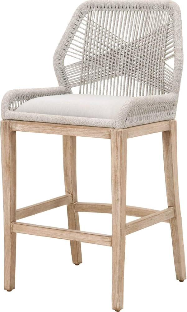 Woven Loom 30" Fabric Barstool in Taupe Gray | Amazon (US)