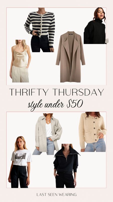 Thrifty Thursday - Style Under $50
#knitcardigan #silkblouse 


#LTKsalealert #LTKfindsunder50 #LTKstyletip