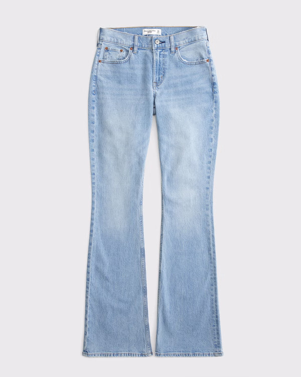 Women's Curve Love Mid Rise Bootcut Jean | Women's Bottoms | Abercrombie.com | Abercrombie & Fitch (US)
