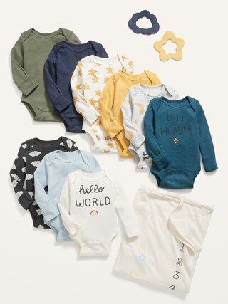 Unisex 12-Piece Grow-With-Me Milestone Layette Gift Set for Baby | Old Navy (US)