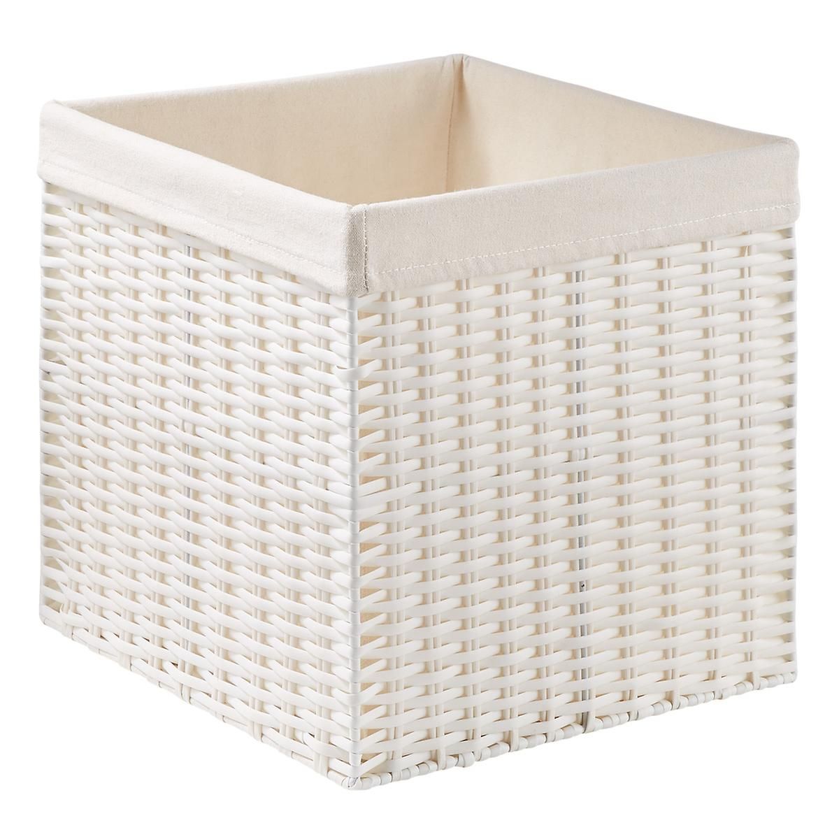 Large Montauk Cube w/ Liner White | The Container Store