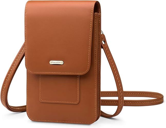 Peacocktion Small Crossbody Cell Phone Bag for Women, Leather Shoulder Bag Card Holder Phone Wall... | Amazon (US)