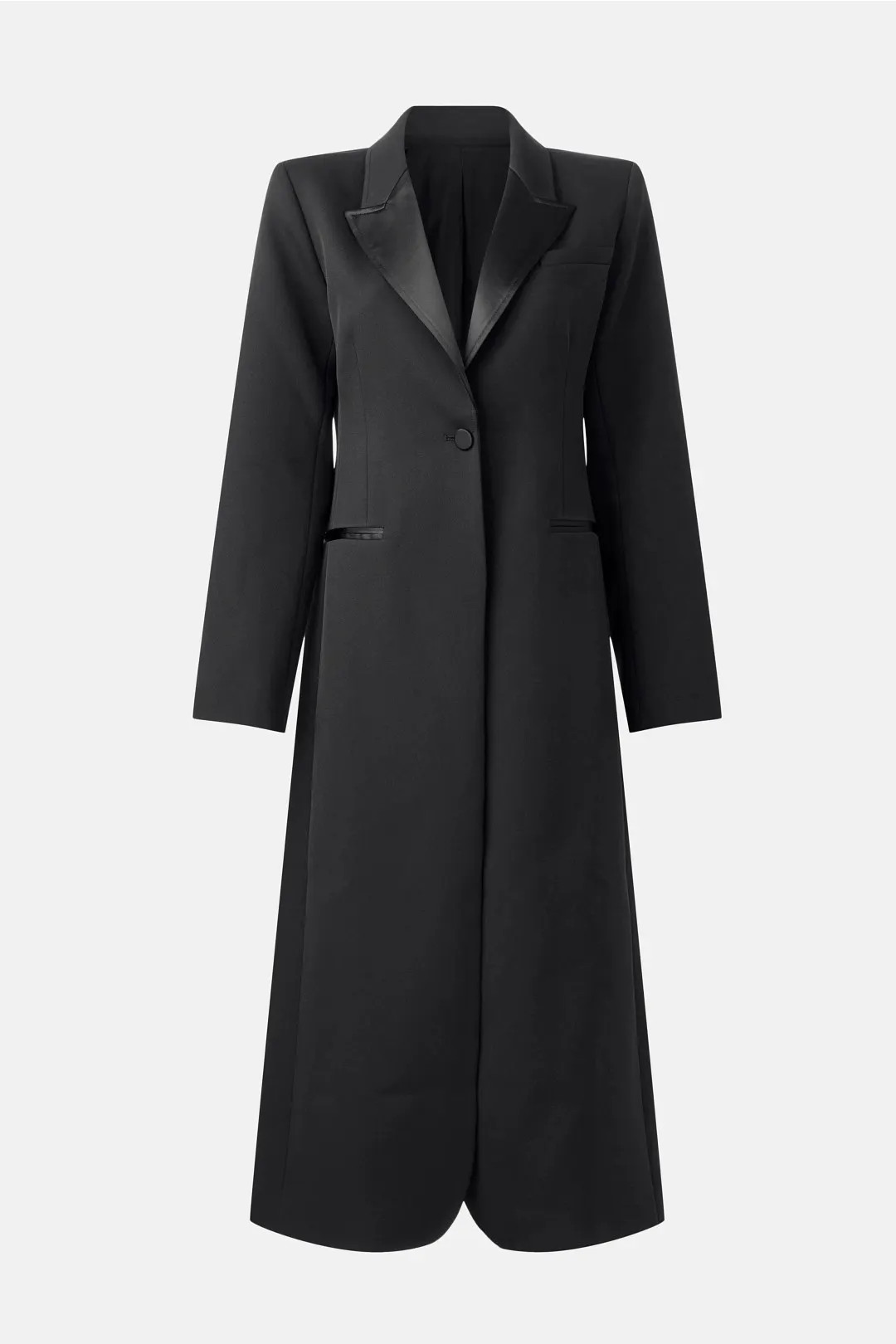 Ronny Kobo x RTR Satin Trim Dinner Coat | Rent the Runway