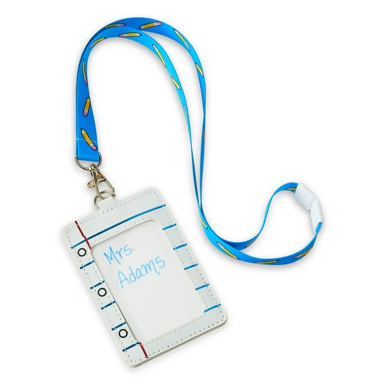 Pen+Gear Notebook Paper Teacher Badge Holder with Breakaway Lanyard, Multicolor | Walmart (US)