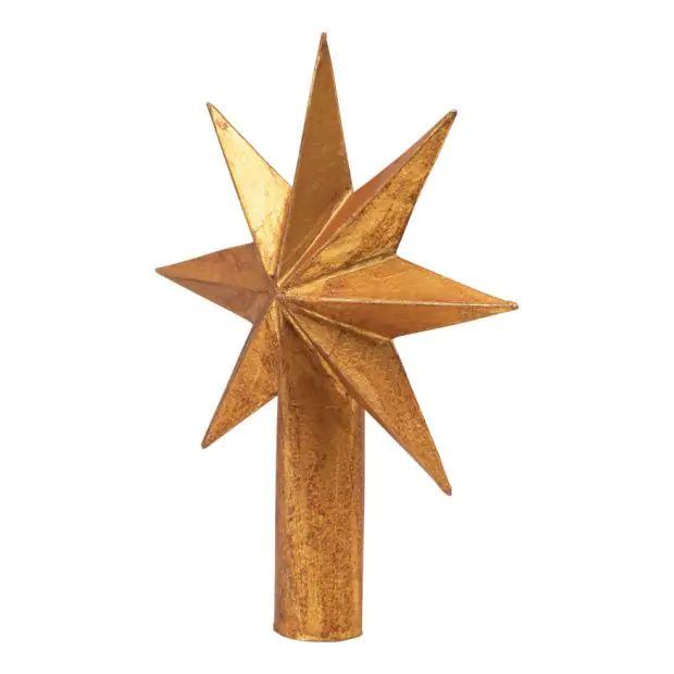 Paper Mache Holiday Star Tree Topper | Antique Farm House
