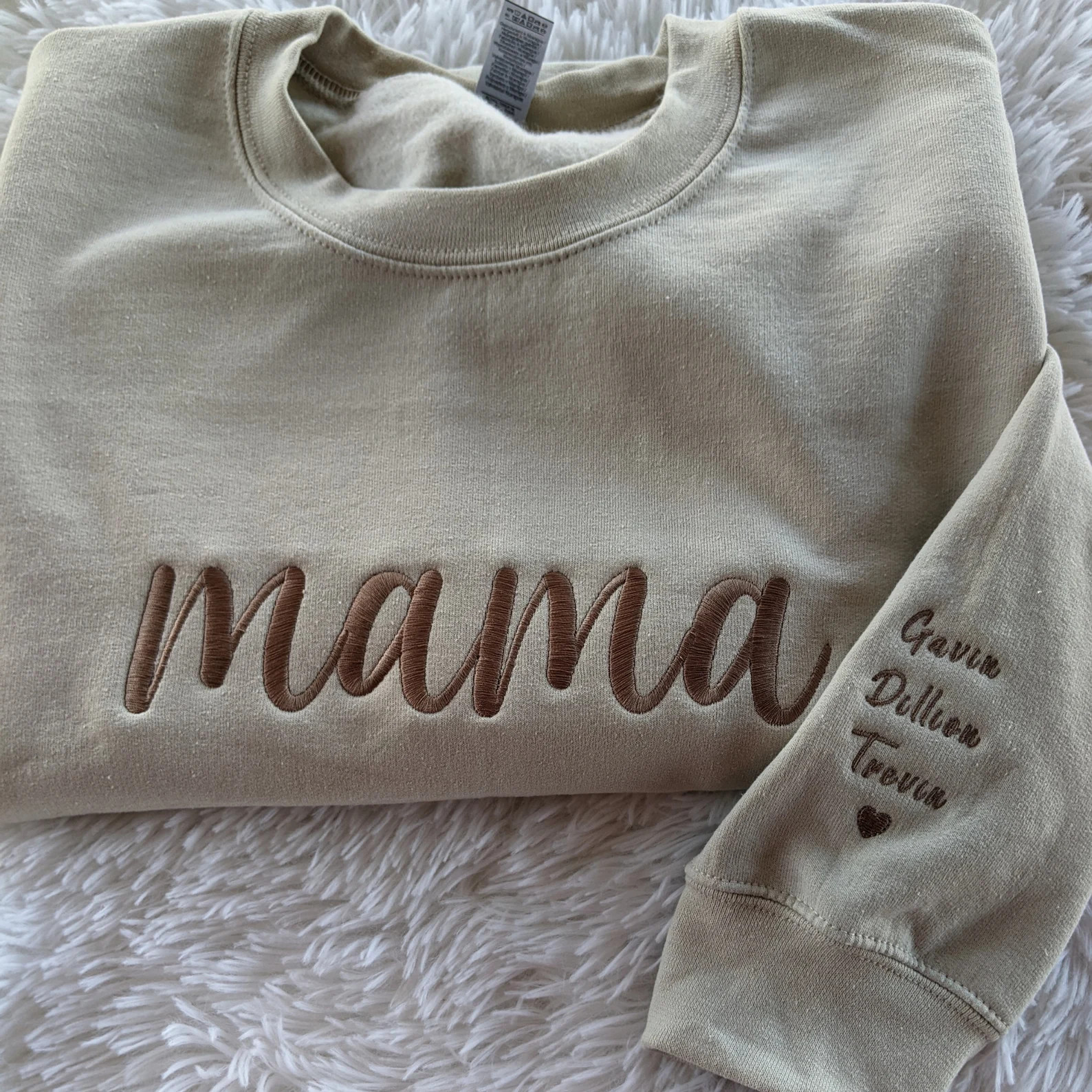 Mama Sweatshirt With Sleeve, Children Names on Sleeve, Grandma Sweatshirt With Sleeve, Custom Gra... | Etsy (US)