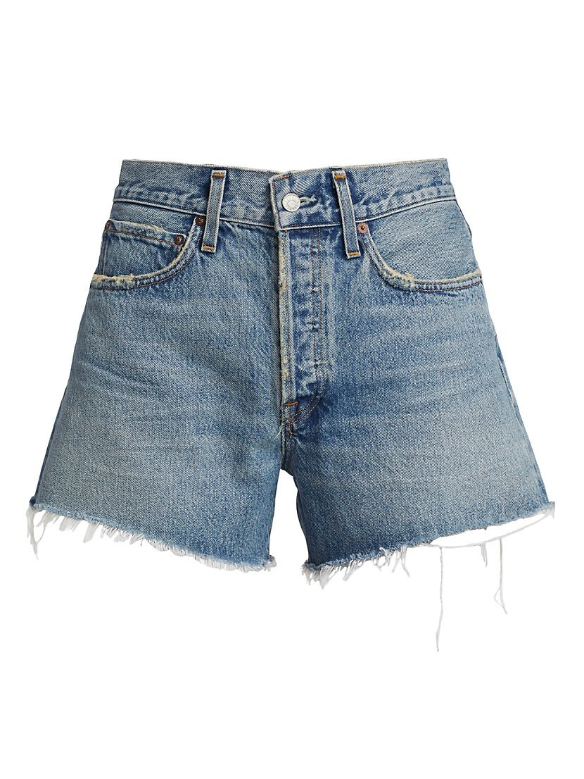 Parker Mid-Rise Distressed Denim Shorts | Saks Fifth Avenue
