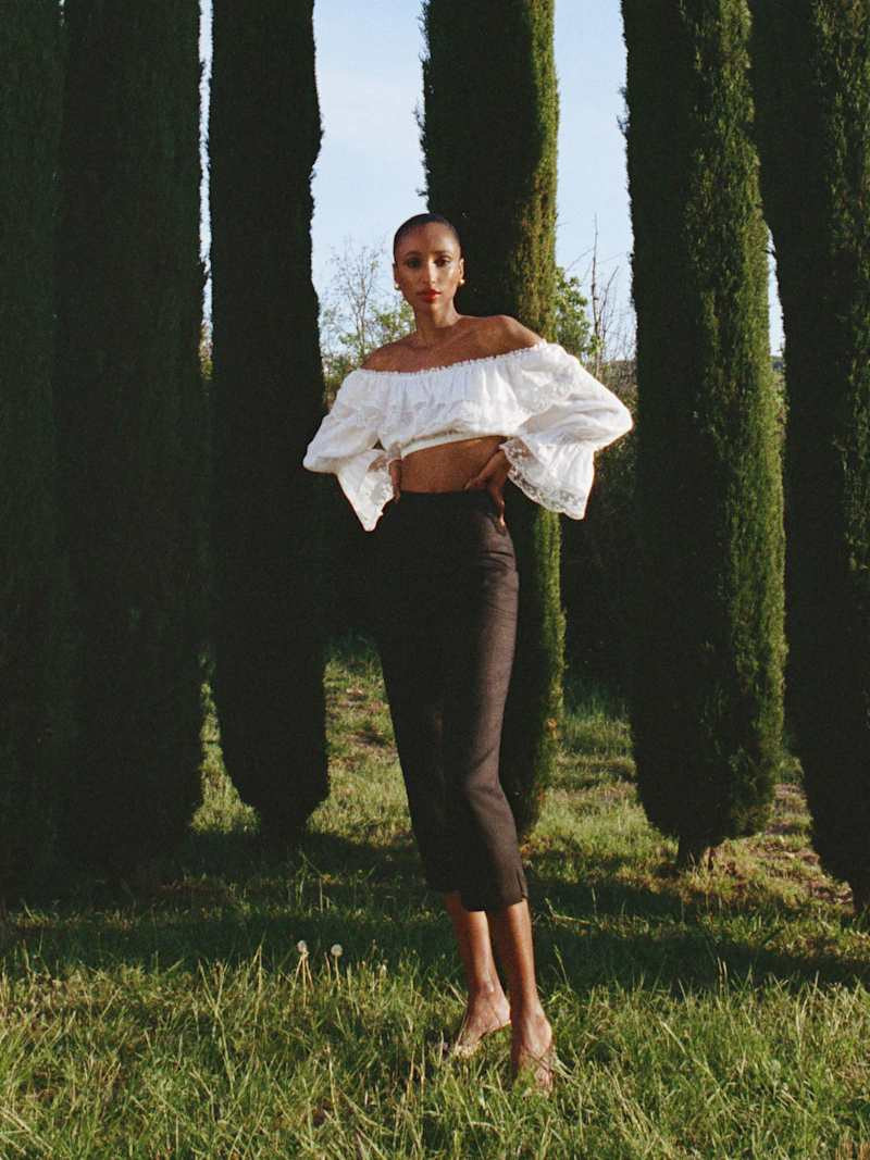 Petra Linen Low Rise Pedal Pusher Pant | Reformation (Global)