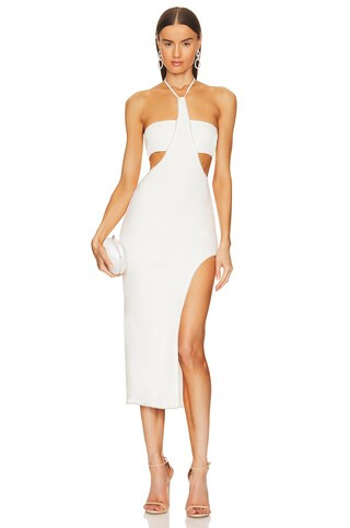 NBD Narina Midi Dress in White from Revolve.com | Revolve Clothing (Global)