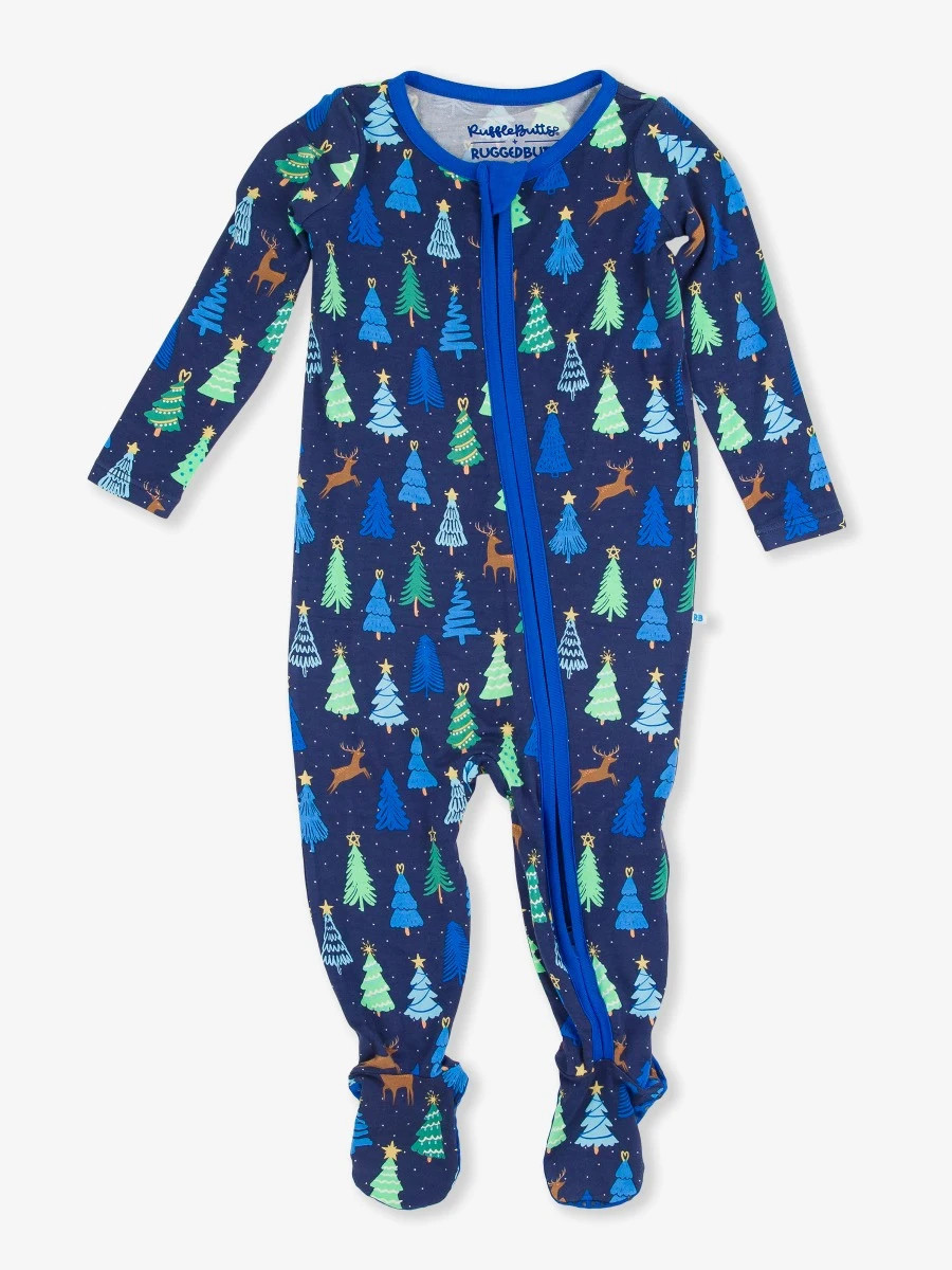 One Piece Footie Pajamas | RuffleButts / RuggedButts