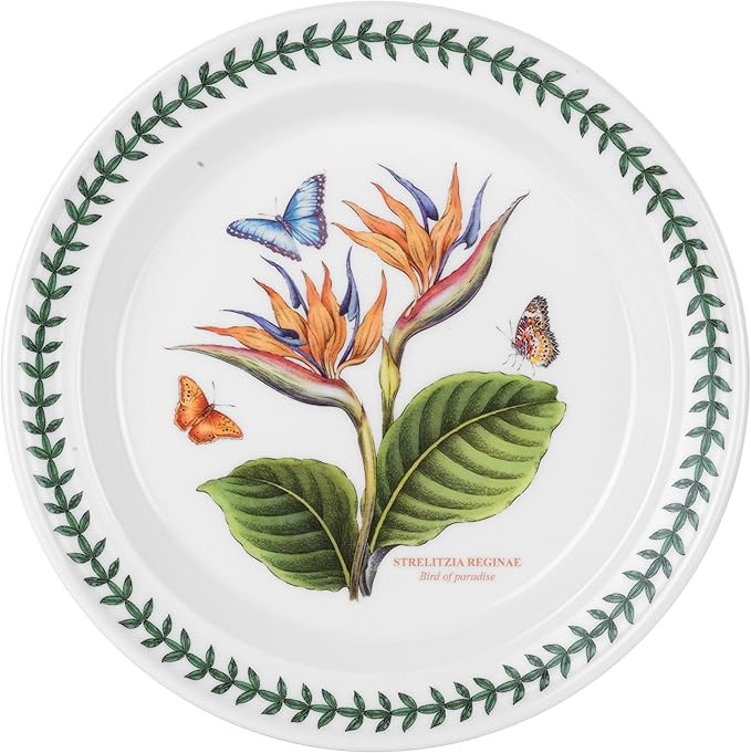Portmeirion Exotic Botanic Garden Dinner Plate with Bird of Paradise Motif, Set of 6 | Amazon (US)
