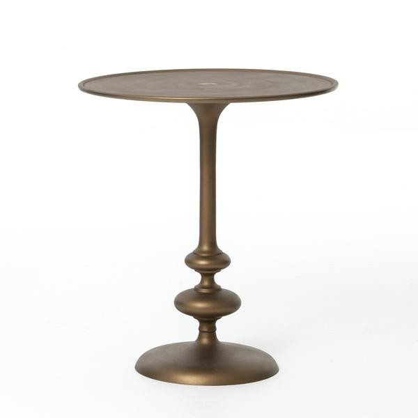 Marlow Matchstick Pedestal Table in Matte Brass – BURKE DECOR | Burke Decor