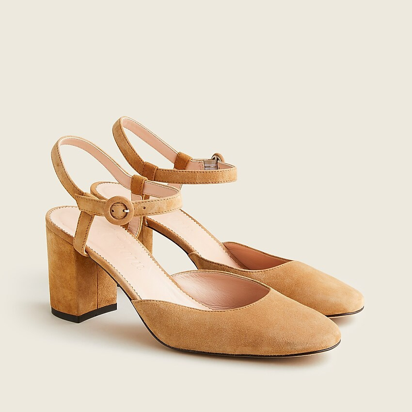 J.Crew: Maisie Ankle-strap Pumps In Suede For Women | J. Crew US