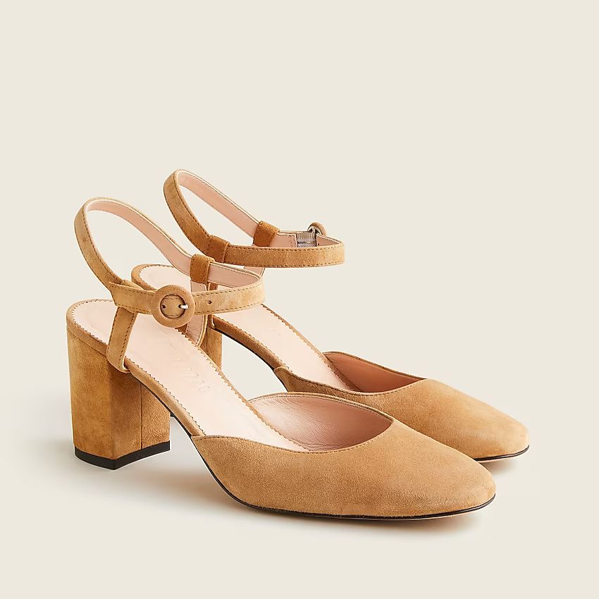 J.Crew: Maisie Ankle-strap Pumps In Suede For Women | J.Crew US