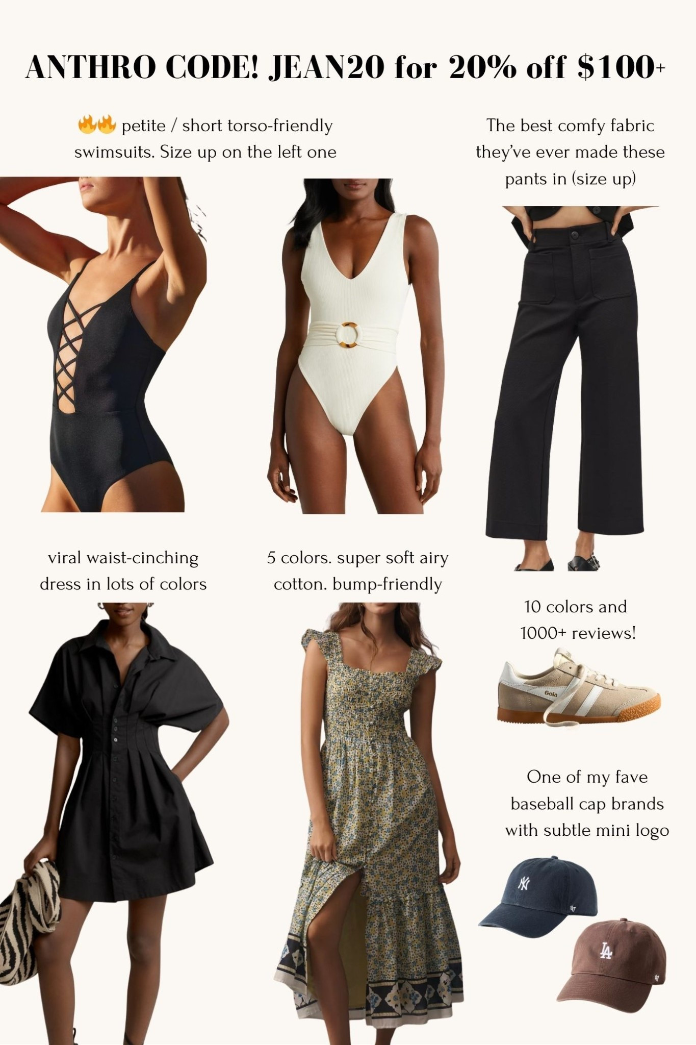 Code JEAN20 on $100 + full price orderes!

Swimsuits are short torso friendly. I have Small in dippin dots and XS in Montce 

Size up in these particular collete knit pants I have 25 petite 

Dress in the black colorway only runs a little looser at the waist on me even in XXs petite 

#LTKPetite #LTKSpringSale