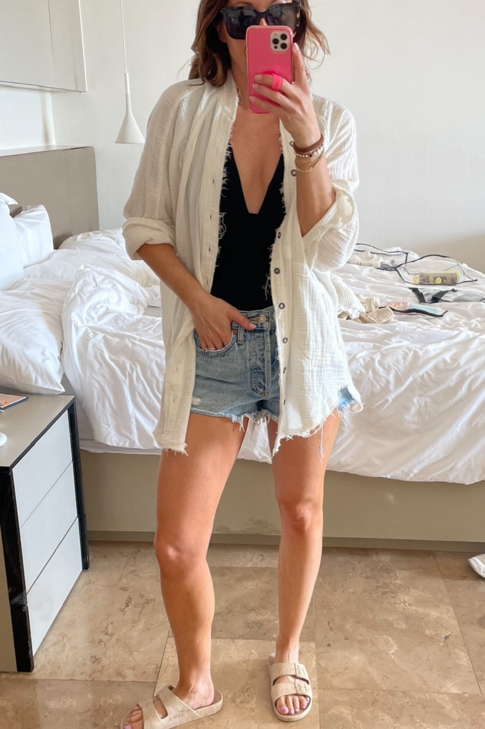 Free people button down shirt and agolde Parker shorts both on sale! 

#LTKSeasonal #LTKFind #LTKsalealert