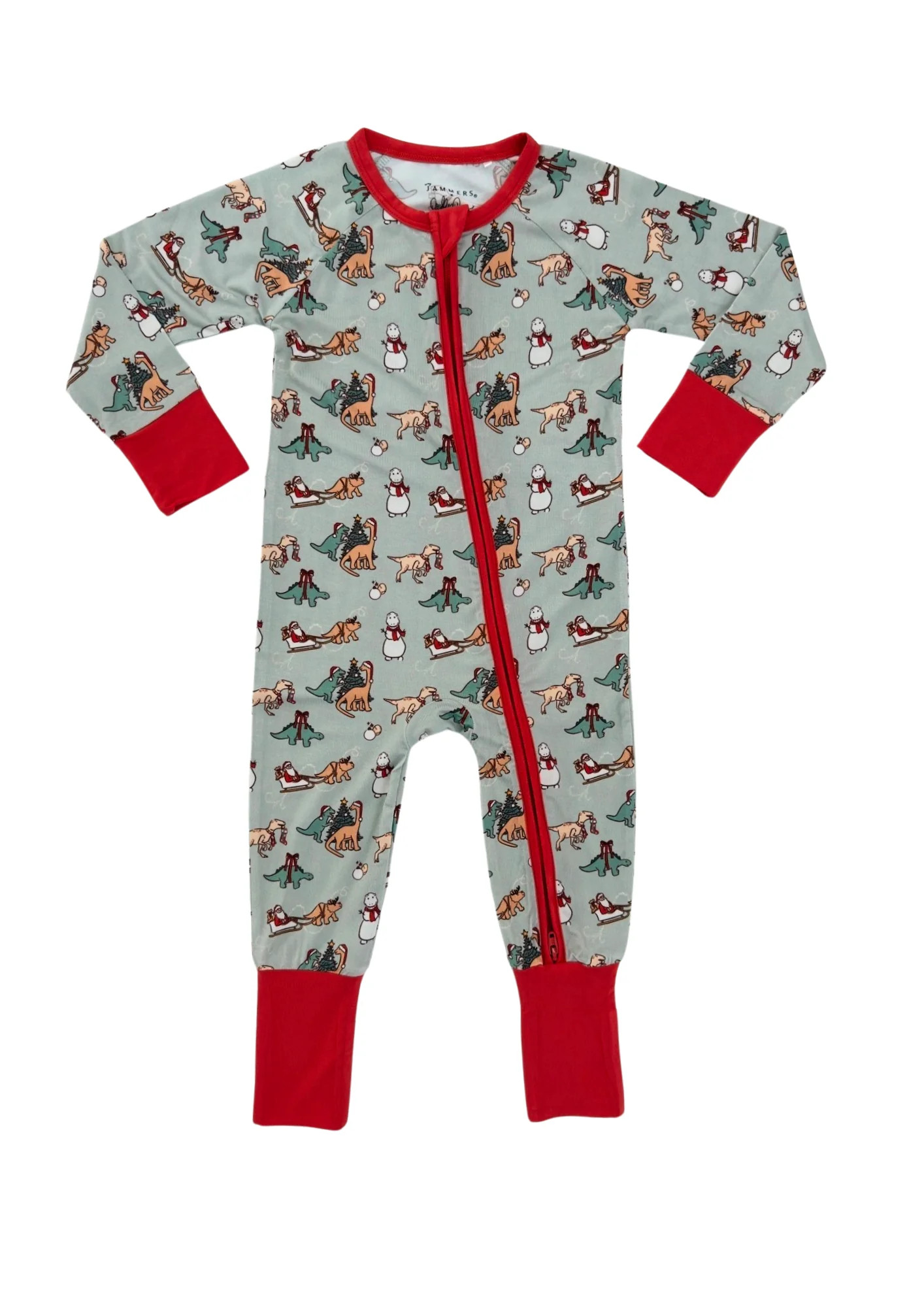 Christmas Dinos Zipper Romper IMJ x Daryl-Ann Denner | In My Jammers