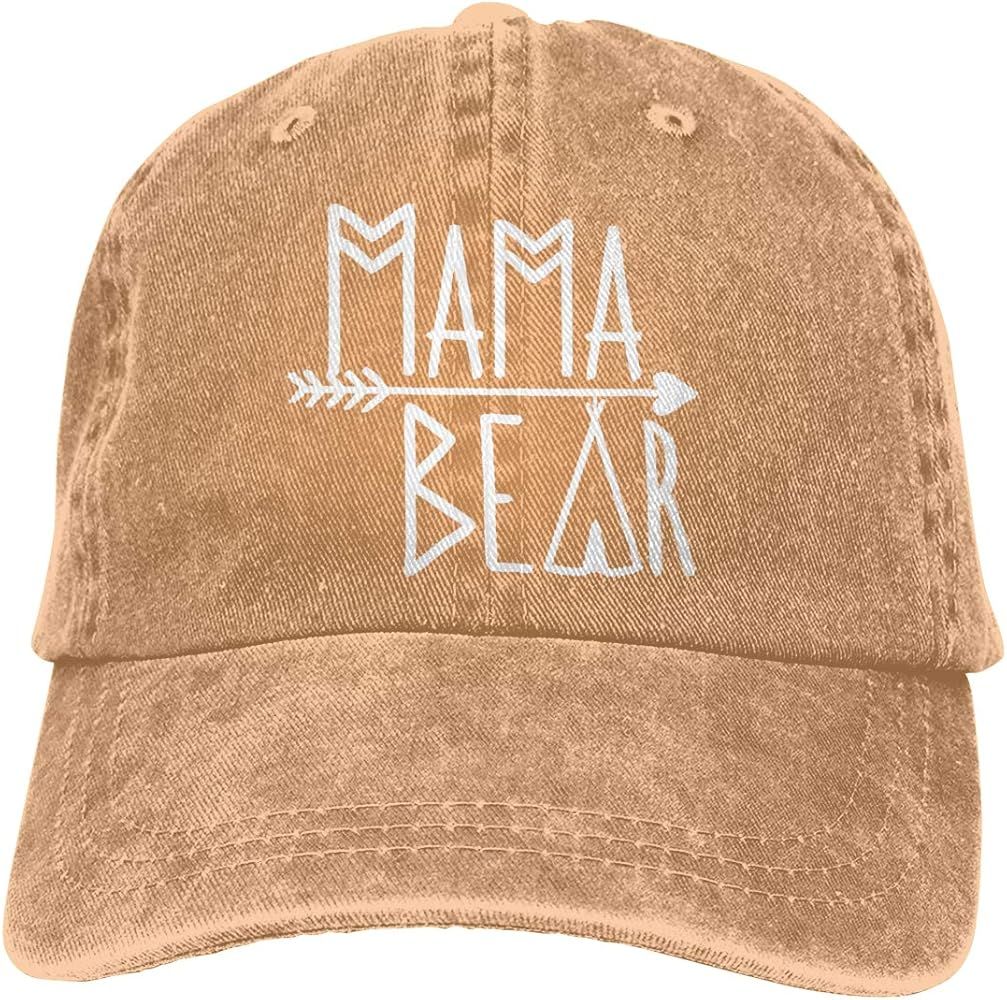 OASCUVER Mama Bear Denim Hat Adjustable Female Stretch Baseball Hats | Amazon (US)
