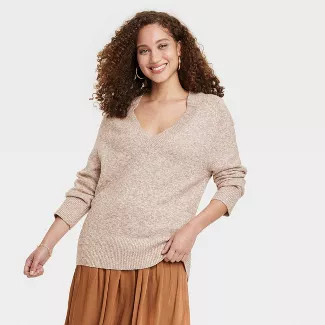 Women's V-Neck Tunic Sweater - A New Day™ | Target