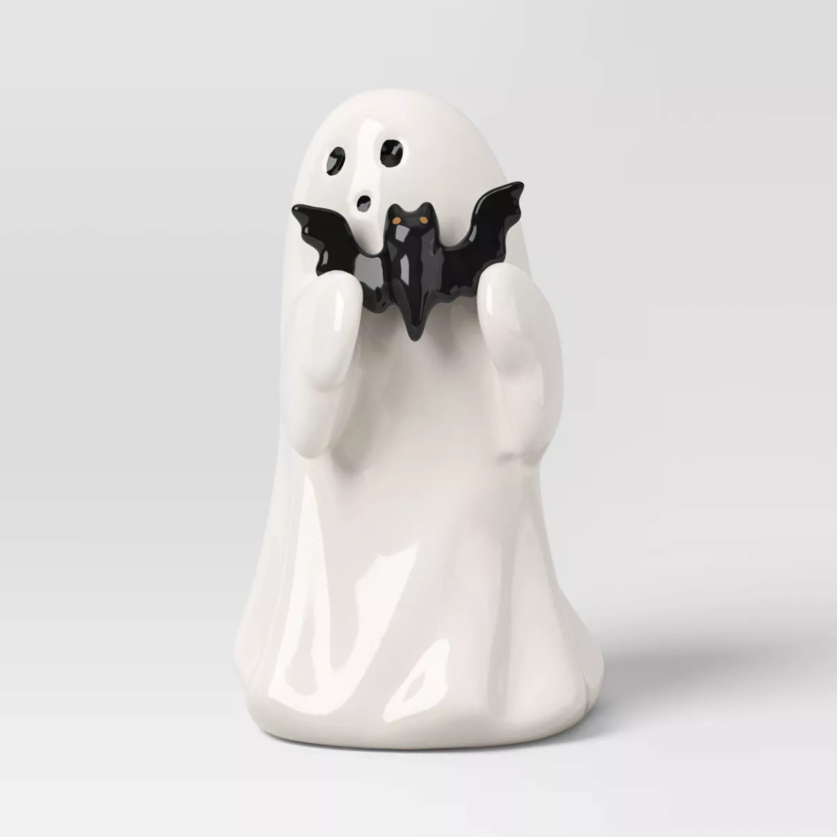 4.5" Ceramic Ghost with Bat Halloween Figurine - Hyde and EEK! Boutique™ | Target