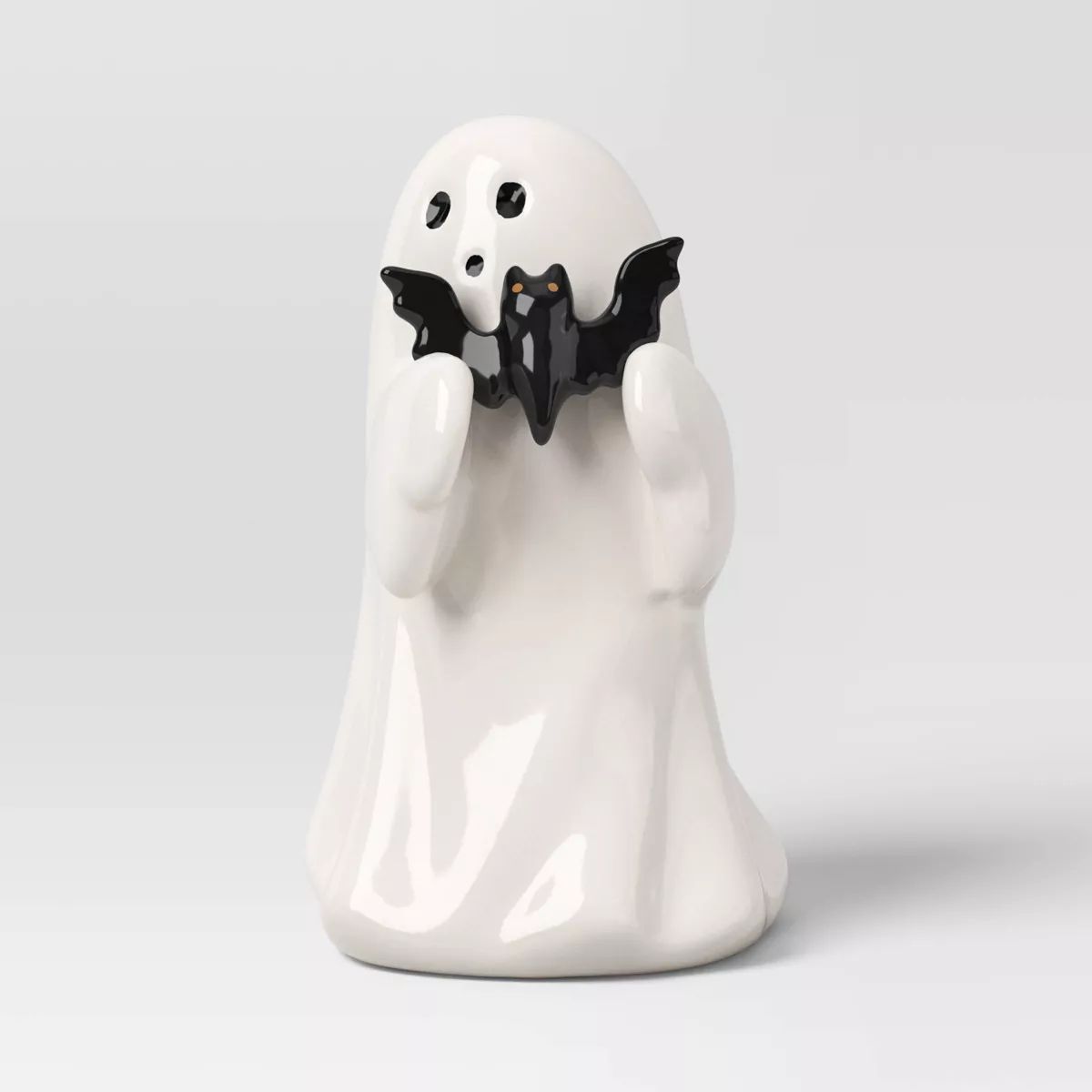 4.5" Ceramic Ghost with Bat Halloween Figurine - Hyde & EEK! Boutique™ | Target