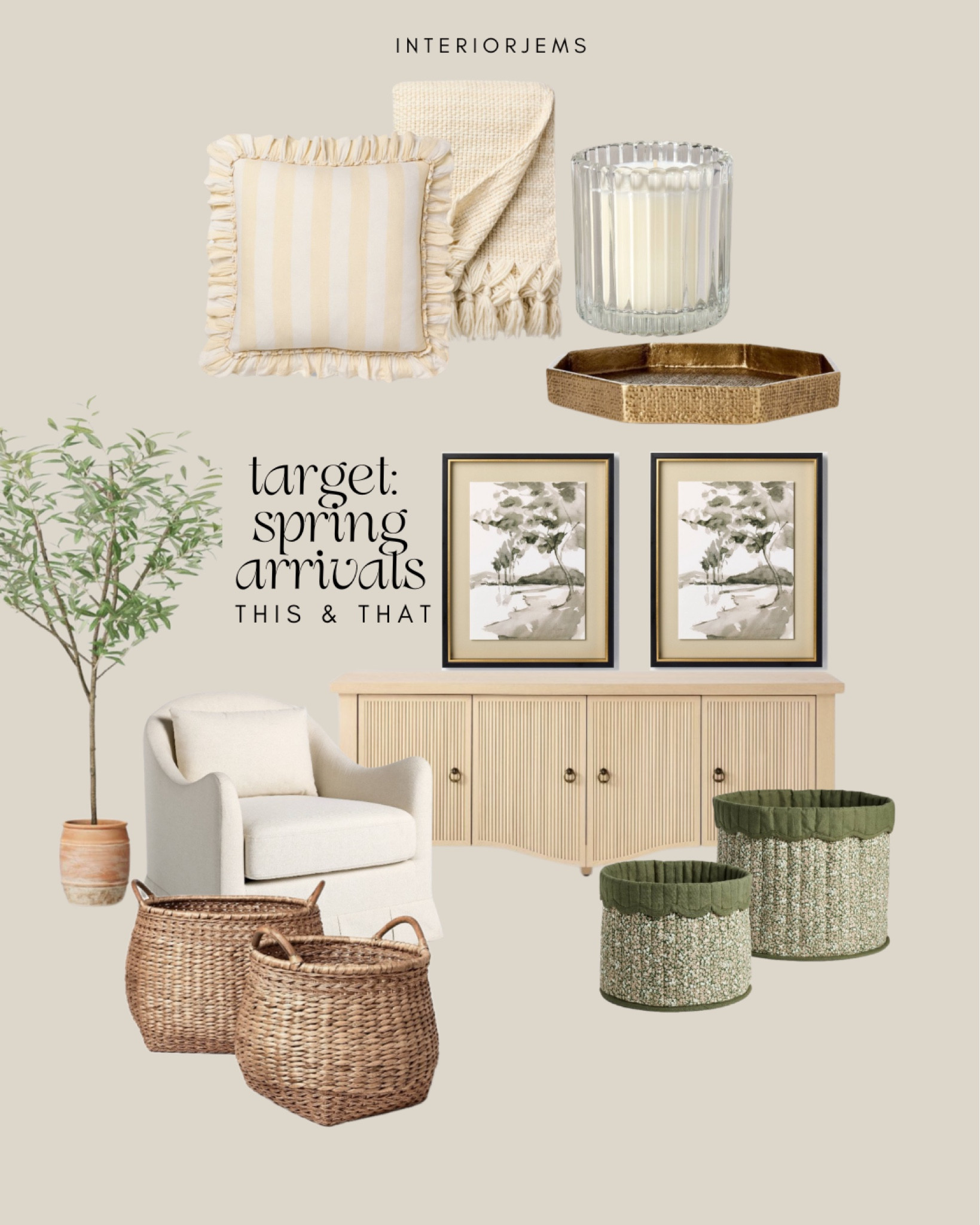 Target spring arrivals were loving right now, ruffled pro pillow, framed and ready art, small breast tray, spring, scented candle, jar, candle, baskets, storage baskets, artificial, topiary tree, media cabinet, buffet table, sideboard, box plate, accent chair, lounge, chair, bedroom, chair, living room, furniture, Studio McGee

#LTKHome #LTKStyleTip #LTKSaleAlert