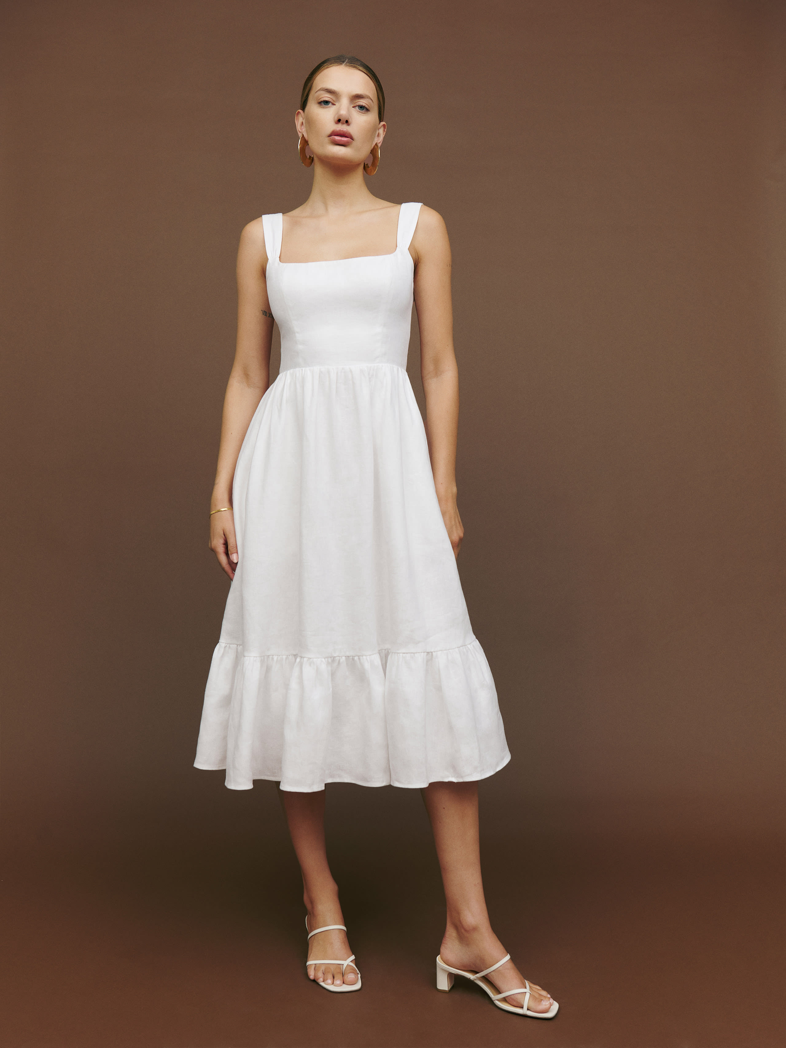 Bucatini Linen Dress | Reformation (Global)