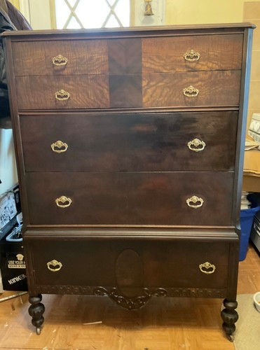 Antique Dresser Chest Drawers Vintage Tallboy Highboy 1930's    | eBay | eBay US
