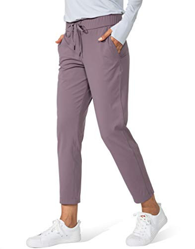 G Gradual Women's Pants with Deep Pockets 7/8 Stretch Sweatpants for Women Athletic, Golf, Lounge, Work (Dusty Purple, X-Large) | Amazon (US)