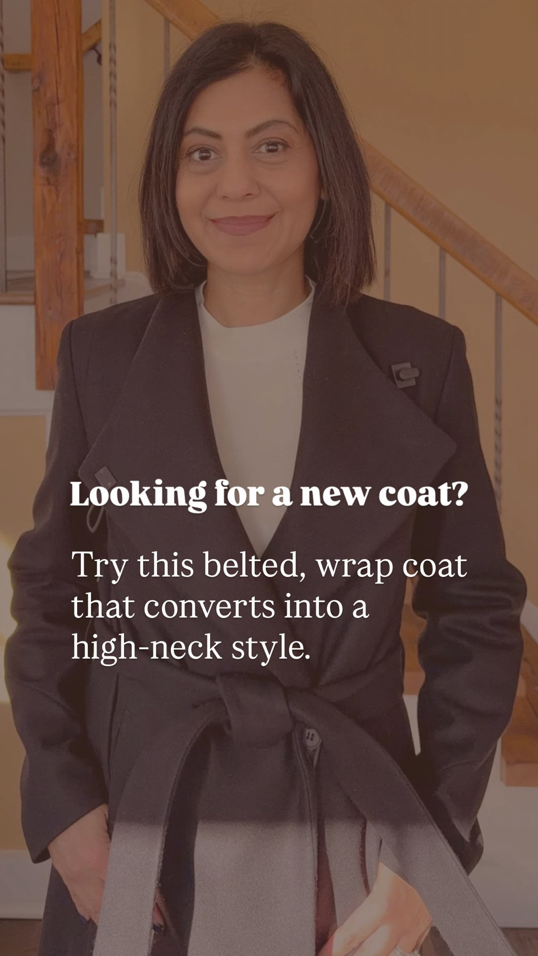 A classic wool blend coat, that converts from an open wrap to a stand collar style.  Refined and elegant for every day or formal occasions. 

💙 Nipa 

#LTKSaleAlert #LTKSeasonal #LTKOver40