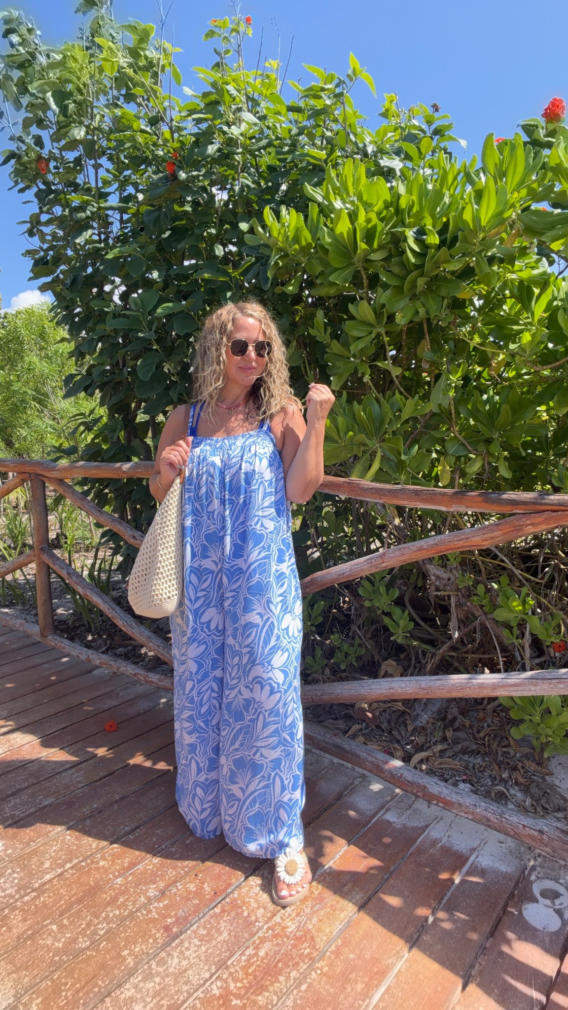 Size large petite on the jumpsuit and a large in the swimsuit underneath  

#LTKSeasonal #LTKOver40 #LTKMidsize