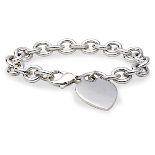 Heart-Tag Bracelet in Sterling Silver | Blue Nile | Blue Nile