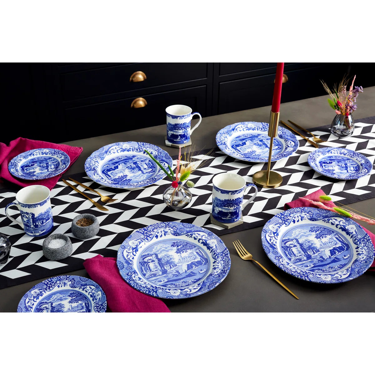 Spode Blue Italian 12-Pc Set W Mug | Wayfair North America