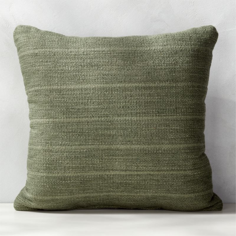 23" Waverly Green Textured Outdoor Patio Throw Pillow | CB2 | CB2