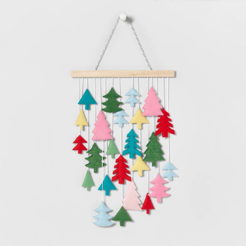 24" Colorful Fabric Trees Decorative Wall Hanging - Wondershop™ | Target