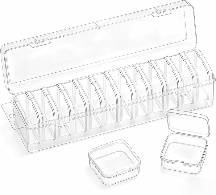 Bead Organizer Box, 13 Pcs Compartments Clear Plastic Storage Containers Set for Bracelet Making ... | Amazon (US)