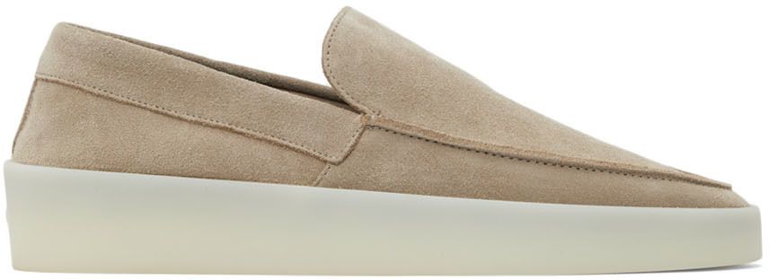 Beige Suede 'The Loafer' Loafers | SSENSE