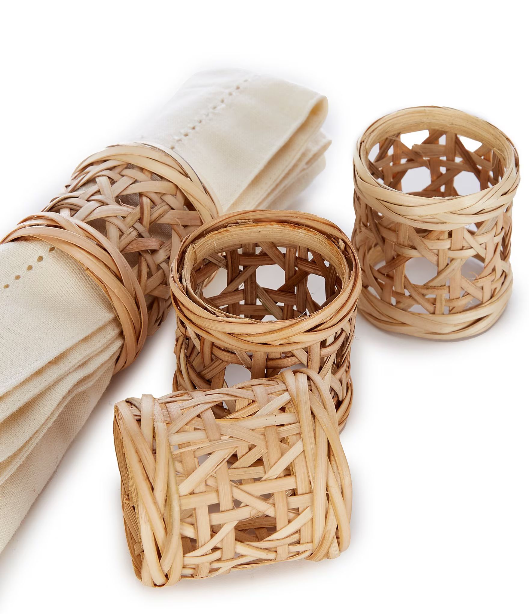 Southern Living Natural Cane Napkin Rings, Set of 4 | Dillard's | Dillard's