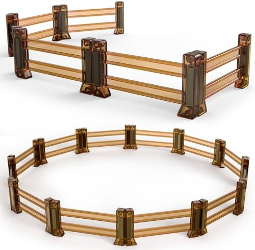 Oriate Farm Animals Fences Magnetic Tiles, 18pcs Magnet Fencing Compatible Garden Farming Zoo Din... | Amazon (US)