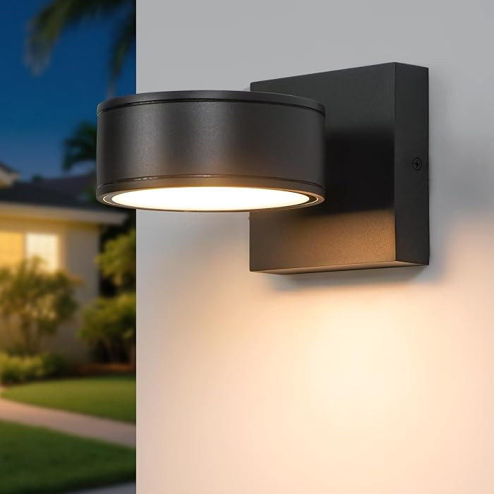 Fire Wolf Aluminum LED Outdoor Wall Light, Modern Black 3000K Outdoor Wall Sconce, Waterproof Fro... | Amazon (US)