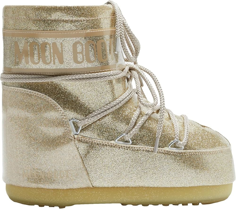 Amazon.com: Moon Boot Icon Low Glitter Insulated Unisex Snow Boots, M4.5-6, W5.5-7, Gold : Luxury... | Amazon (US)