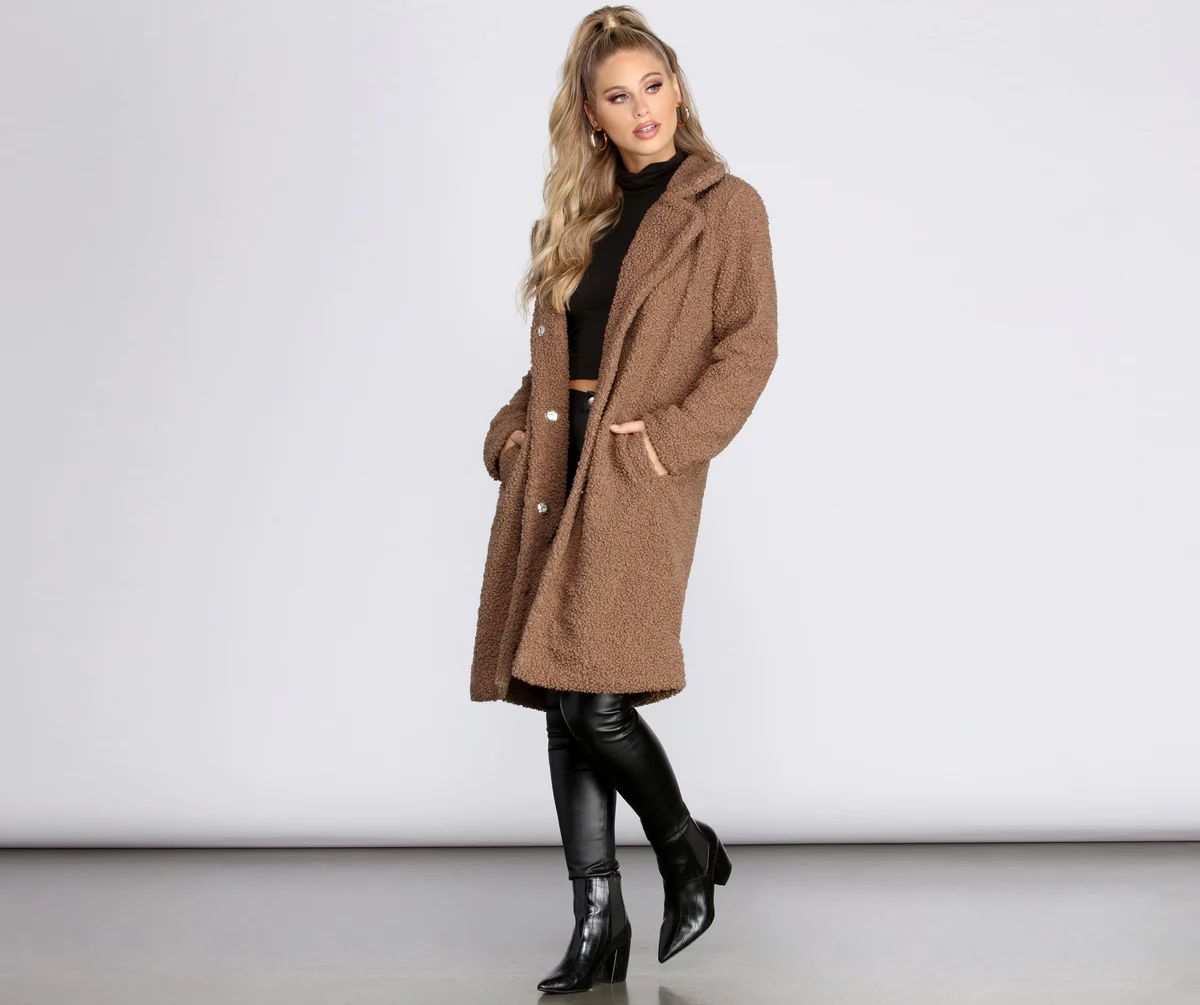 Extra Long Teddy Trench Coat | Windsor Stores