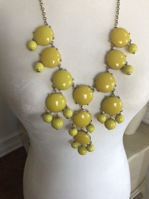☀️J Crew Authentic Iconic Bubble Necklace Statement Beaded Yellow EUC!☀️ | eBay US